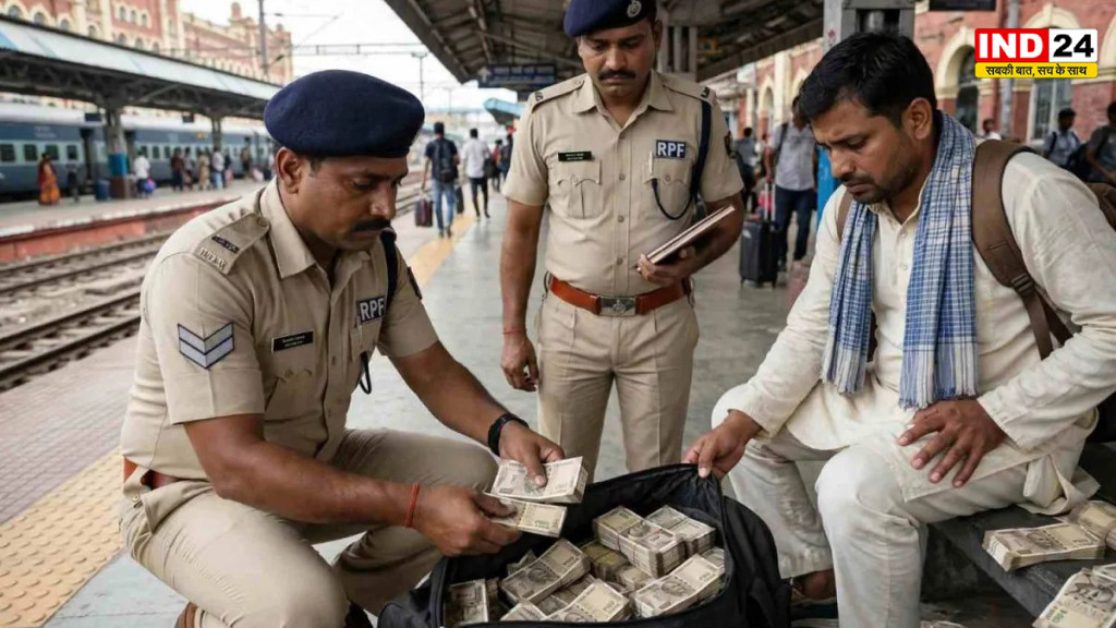 हावड़ा स्टेशन पर फिर मिला भारी कैश: शिप्रा एक्सप्रेस के यात्री के बैग से 44 लाख रुपये बरामद, आयकर विभाग को सौंपा गया