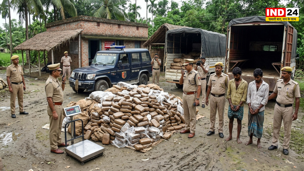 दक्षिण 24 परगना में गांजे की बड़ी खेप जब्त, 635 किलो गांजा बरामद; 3 गिरफ्तार