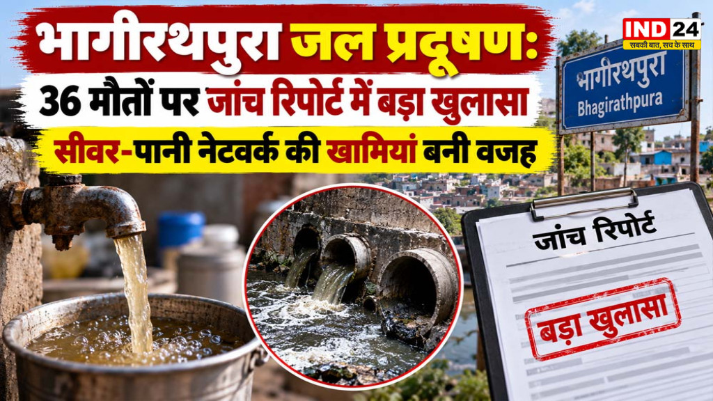 Bhagirathpura Water Contamination: 36 मौतों पर जांच रिपोर्ट में बड़ा खुलासा, सीवर-पानी नेटवर्क की खामियां बनी वजह