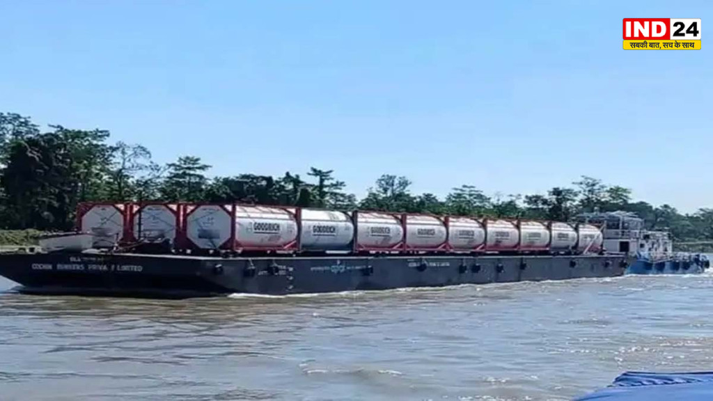 आजादी के बाद पहली बार डिब्रूगढ़ से बांग्लादेश रवाना हुआ कार्गो, ब्रह्मपुत्र बना अंतरराष्ट्रीय व्यापार गलियारा