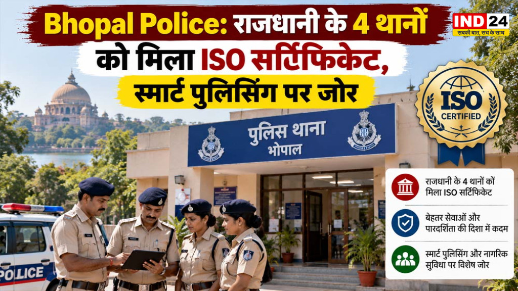 Bhopal Police: राजधानी के 4 थानों को मिला ISO सर्टिफिकेट, स्मार्ट पुलिसिंग पर जोर