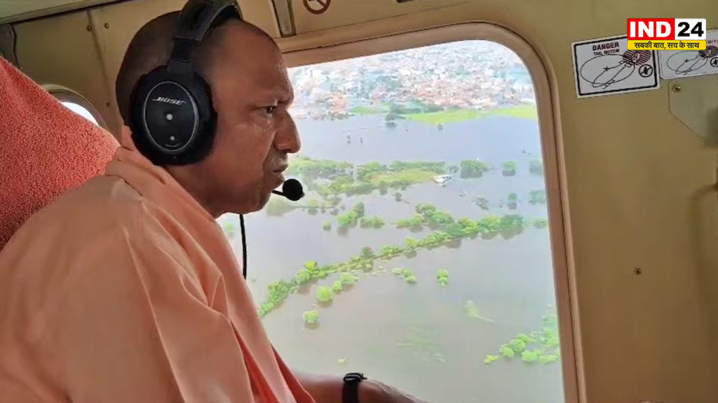 लखनऊ में बाढ़ प्रभावितों के बीच पहुंचे CM योगी, राहत सामग्री बांटी, 40 हजार घरों में 5 फीट से ज्यादा पानी