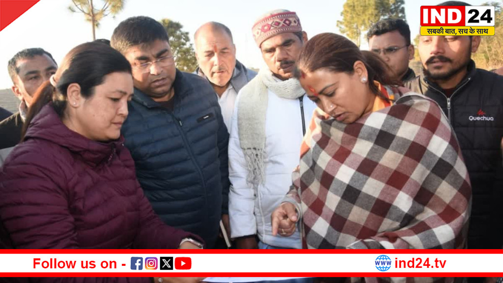 खेल मंत्री रेखा आर्य ने लोहाघाट स्टेडियम का निरीक्षण किया, अधूरी सुरक्षा दीवार और दर्शक दीर्घा के निर्माण के निर्देश दिए