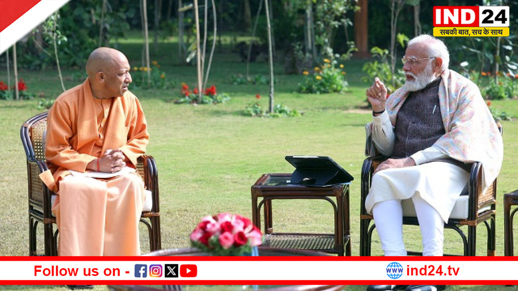 मंत्रिमंडल विस्तार की अटकलों के बीच PM मोदी से मिले CM योगी, भेंट की अयोध्या राम मंदिर की प्रतिकृति