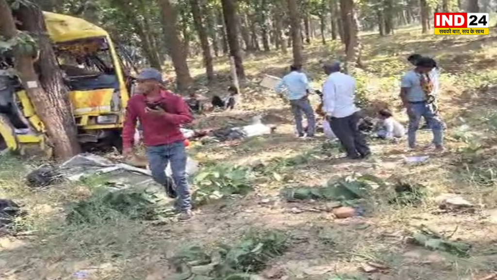 छत्तीसगढ़ में भीषण बस हादसा, पेड़ से टकराई यात्री बस, 6 की मौत, 25 से ज्यादा घायल