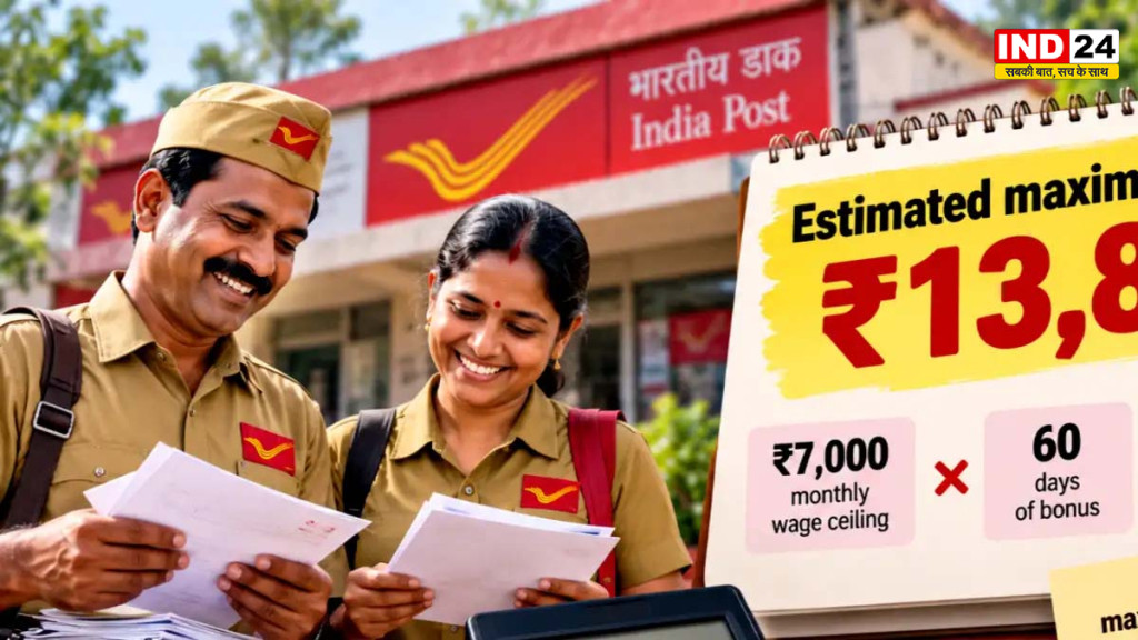 डाक विभाग के कर्मचारियों को मिलेगा प्रदर्शन आधारित बोनस, अधिकतम 13816 रुपये तक