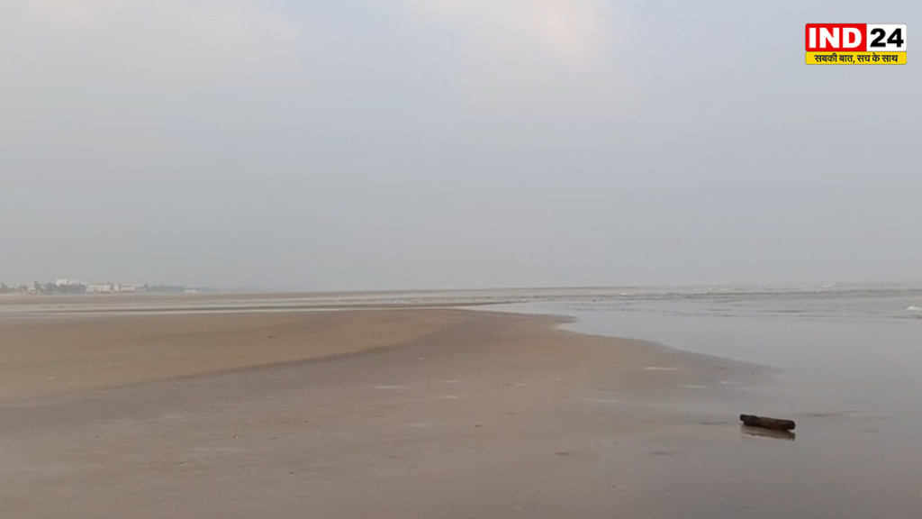 ताजपुर में समुद्र का अनोखा नजारा! अचानक करीब डेढ़ किलोमीटर पीछे खिसका पानी, चौड़ा हुआ समुद्र तट