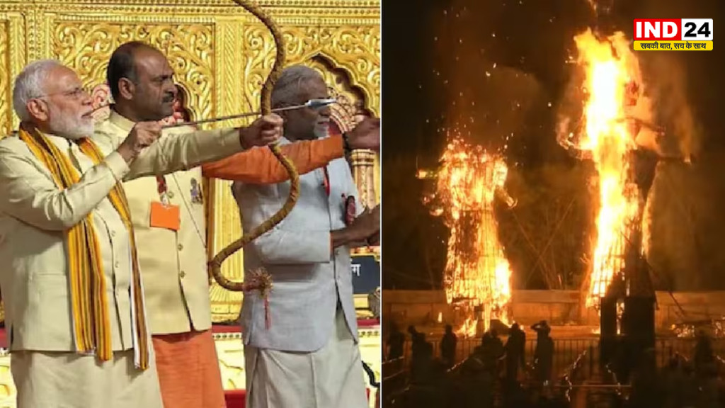 पीएम मोदी ने गिनाए देश के 3 दुश्मन, रावण दहन कर बोले- इनसे मिलकर लड़ना होगा 