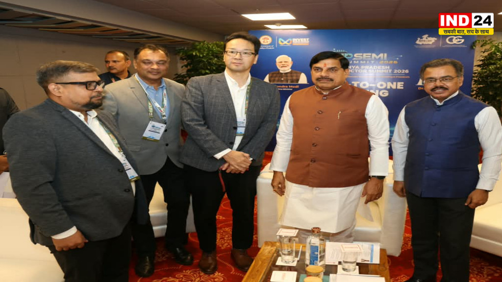 मध्यप्रदेश सेमीकंडक्टर समिट-2026:मुख्यमंत्री डॉ. मोहन यादव से मिले उना इकोसिस्टम्स के सीईओ, भोपाल में ₹2,000 करोड़ के निवेश से सृजित होंगे 2,000 से अधिक रोजगार