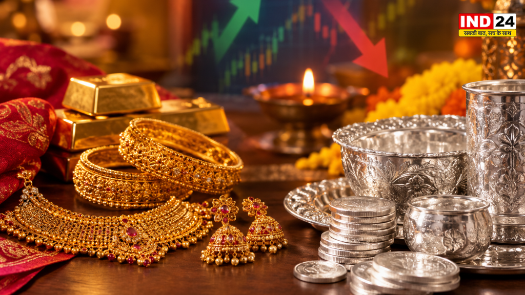 Gold-Silver Rate Today: धनतेरस से पहले सोना महंगा, चांदी सस्ती; जानें 27 अक्टूबर के ताजा भाव