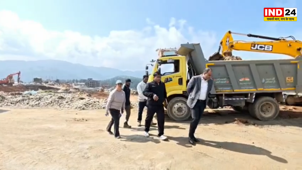 चंपावत में 256.96 करोड़ की लागत से बन रहा गर्ल्स स्पोर्ट्स कॉलेज, DM मनीष कुमार ने किया निरीक्षण