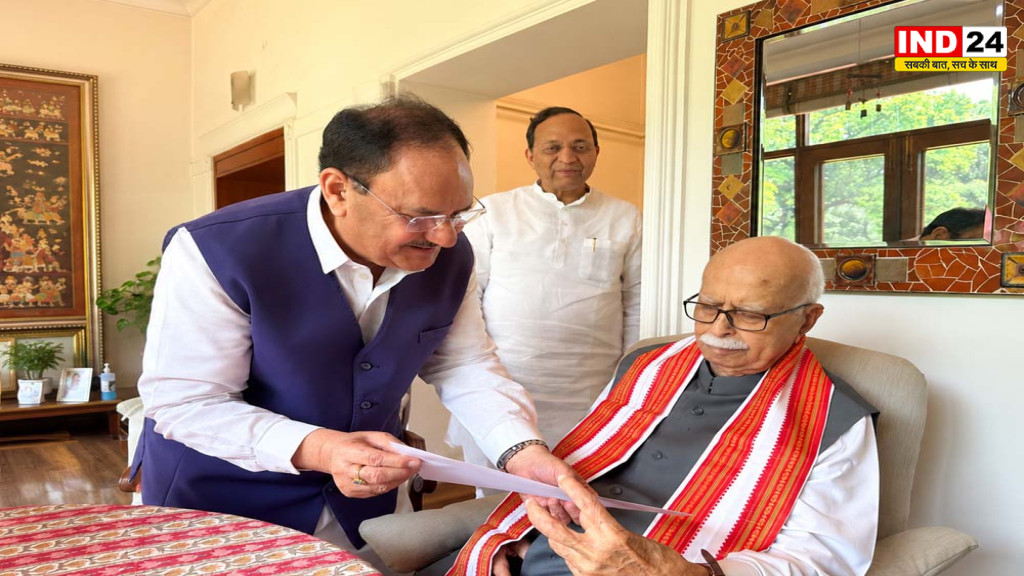 जेपी नड्डा ने अस्पताल पहुंचकर जाना लालकृष्ण आडवाणी का हाल, सीने में संक्रमण के बाद हुए भर्ती