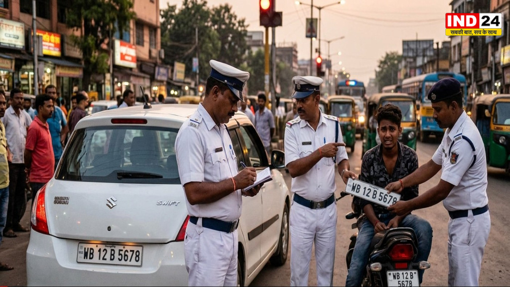 हुगली की गाड़ी की नंबर प्लेट लगाकर चला रहा था दूसरी गाड़ी, हावड़ा में ट्रैफिक चालान से खुला फर्जीवाड़ा; दो गिरफ्तार