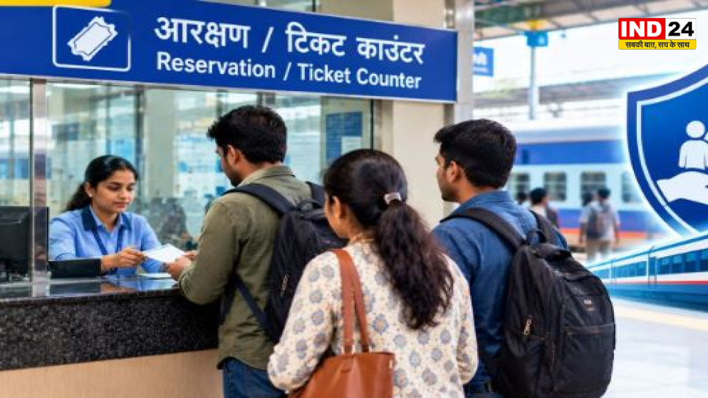 रेलवे यात्रियों के लिए बड़ी खुशखबरी: काउंटर से टिकट लेने पर भी 45 पैसे में मिलेगा ₹10 लाख तक का बीमा, 27 अक्टूबर से होगी शुरूआत 