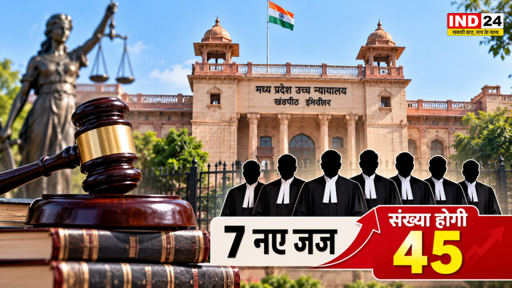मध्य प्रदेश हाईकोर्ट को मिलेंगे 7 नए जज, न्यायाधीशों की संख्या बढ़कर 45 होगी