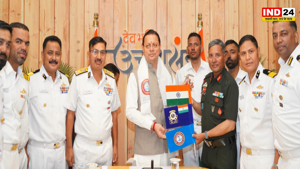 सीएम धामी ने माउंट मुकुट ईस्ट फतह करने वाले पर्वतारोहण दल का किया फ्लैग-इन, 7,045 मीटर की चोटी पर फहराया ध्वज