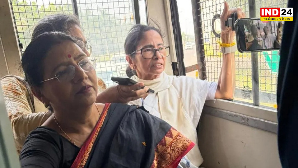 दिल्ली में प्रदर्शन के दौरान ममता बनर्जी को पुलिस ने किया गिरफ्तार, साउथ एवेन्यू के पास धरने पर बैठीं थीं पूर्व सीएम