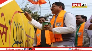 गांव चलो अभियान के चलते मुख्यमंत्री डॉ. मोहन यादव ने भोपाल में किया दीवार लेखन