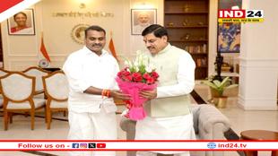 मुख्यमंत्री डॉ. मोहन यादव से केंद्रीय सूचना एवं प्रसारण राज्यमंत्री डॉ. मुरुगन ने की सौजन्य भेंट