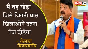 MP Elections 2023: चुनाव प्रचार में ये क्या बोल गए कैलाश विजयवर्गीय -  मैं वह घोड़ा जिसे जितनी घास खिलाओगे उतना तेज दौड़ेगा 