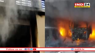 श्योपुर में निजी ट्रांसपोर्ट गोदाम में भभकी भीषण आग- करोड़ों का माल जलकर राख