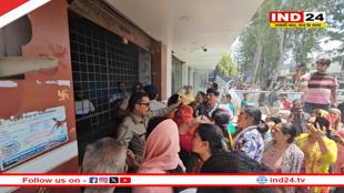 अंग्रेजी शराब की दुकान के विरोध में ग्रामीणों का धरना, कार्मिक अनशन का खोला मोर्चा