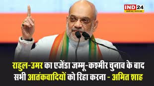 राहुल-उमर का एजेंडा जम्मू-कश्मीर चुनाव के बाद सभी आतंकवादियों को रिहा करना - अमित शाह