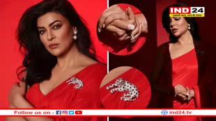 लाल साड़ी पहन फिर 'मिस चांदनी' बनीं सुष्मिता सेन