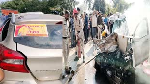 CG NEWS : ट्रक और कार के बीच भीषण हादसा। हादसे में दूल्हा-दुल्हन समेत 5 की मौत....