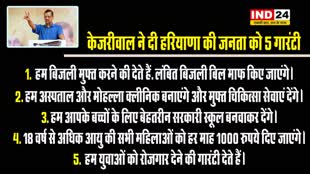 पूर्व सीएम अरविंद केजरीवाल ने दी हरियाणा की जनता को 5 गारंटी