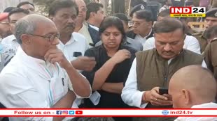 हरदा में पीड़ितों से मिलने पहुंचे दिग्विजय सिंह, बोले - प्रशासन सजग होता तो हादसा टाला जा सकता था