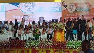 निति‍न गडकरी ने किया मप्र भाजपा की जन आशीर्वाद यात्रा का खंडवा में शुभारंभ,  कहा-किसानों के जेब में जाएगा पेट्रोल-डीजल का पैसा