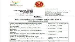 SSC MTS Exam 2023: एसएससी के मल्टी-टास्किंग स्टाफ और हवलदार के 1558 पदों के लिए जारी हुई परीक्षा अधिसूचना, आवेदन शुरू