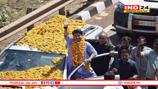 जीत के बाद पहली बार गुना पहुंचे केंद्रीय मंत्री ज्योतिरादित्य सिंधिया, खुली जीप में किया रोड शो