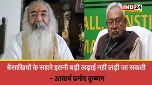 कांग्रेस नेता आचार्य प्रमोद कृष्णम का बयान, कहा - नीतीश खो चुके विश्वसनीयता, खतरे में INDIA गठबंधन