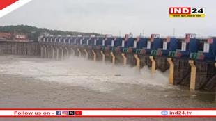 नर्मदा नदी उफान पर, इंदिरा सागर और ओंकारेश्वर बांध के गेट खुले, घाटों पर प्रतिबंध लागू