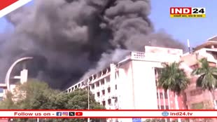 वल्लभ भवन में लगी भीषण आग, सचिवालय में फंसे लोग, रेस्क्यू जारी