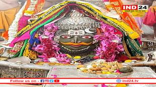 मौनी अमावस्या पर भांग, त्रिपुंड, चंद्र और बेलपत्र से सजे बाबा महाकाल