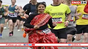 Marathon In Saree: मैनचेस्टर मैराथन में संबलपुर साड़ी पहनकर दौड़ी भारतवंशी महिला, पूरी की 42.5 किमी की दौड़