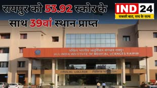 CG News : रायपुर एम्स देश का 39वां सर्वश्रेष्ठ चिकित्सा संस्थान, IIT भिलाई ने पहली बार में हासिल की 81वीं रैंक....