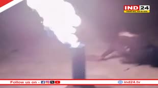 बोरवेल से पानी की जगह निकल रही आग... देखने जुट रही भीड़