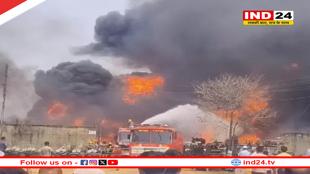 रायगढ़ के विद्युत सब स्टेशन में लगी भीषण आग,ट्रांसफॉर्मर जलकर खाक 