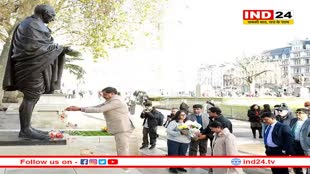 CM ने ब्रिटिश संसद में महात्मा गांधी को दी श्रद्धांजलि