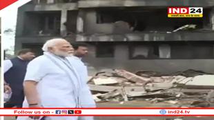 अहमदाबाद में पीएम मोदी ने किया घटनास्थल का दौरा, सिविल अस्पताल में घायलों से मिले 