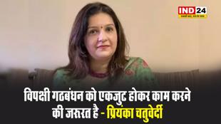 राज्यसभा सांसद प्रियंका चतुर्वेदी बोलीं - विपक्षी गठबंधन को एकजुट होकर काम करने की जरूरत है