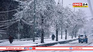 कश्मीर और हिमाचल में बर्फबारी, तापमान में दर्ज की गई गिरावट