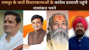 BREAKING NEWS CG : 7 सीटों पर कांग्रेस प्रत्याशी नामांकन भरने पहुंचे कलेक्ट्रेट ,रायपुर संभाग के 7 कांग्रेस प्रत्याशी भर रहे नामांकन..