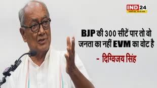 कांग्रेस के राज्यसभा सांसद दिग्विजय सिंह बोले - BJP की 300 सीटें पार तो वो...