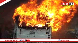 हरियाणा के नूंह में टूरिस्ट बस में लगी आग, 8 लोग जिंदा जले, 24 गंभीर घायल