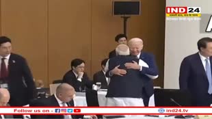 PM Modi का जापान दौरा, G-7 मीटिंग में भारत के प्रधानमंत्री को गले लगाते दिखे बाइडन